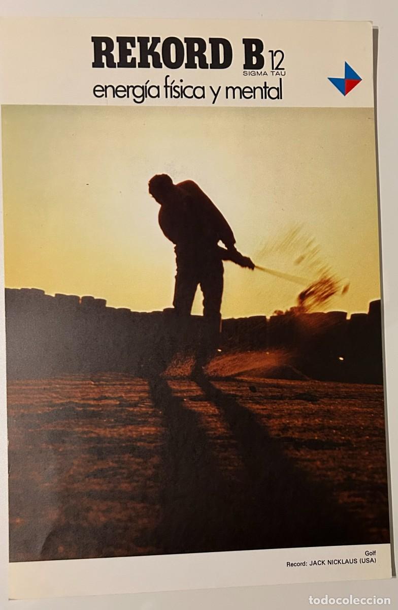 Coleccionismo deportivo: GOLF - JACK NICKLAUS - USA - L&Aacute;MINA PUBLICITARIA DE REKORD B12 ENERG&Iacute;A F&Iacute;SICA Y MENTAL - 1976