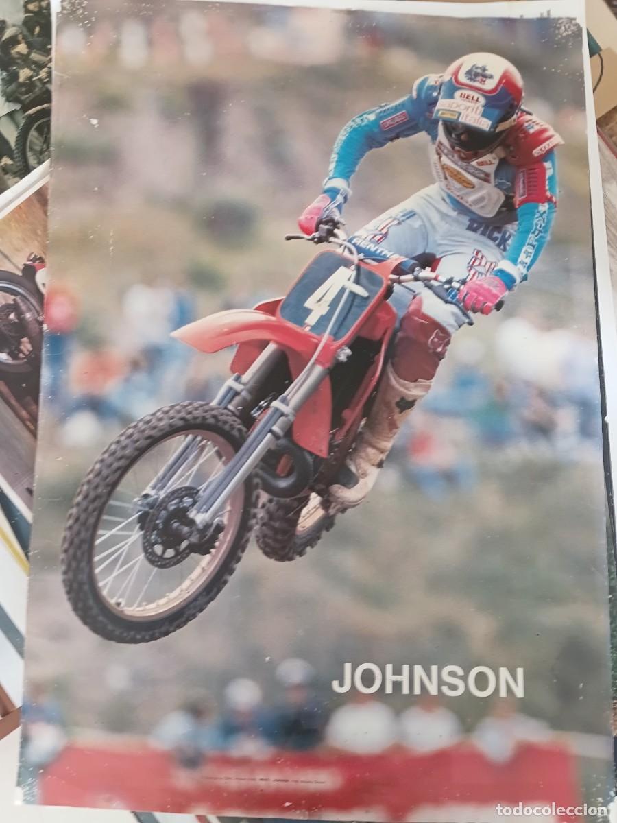 Coleccionismo deportivo: Poster de moto . HONDA . RIKI JOHNSON . USA .
