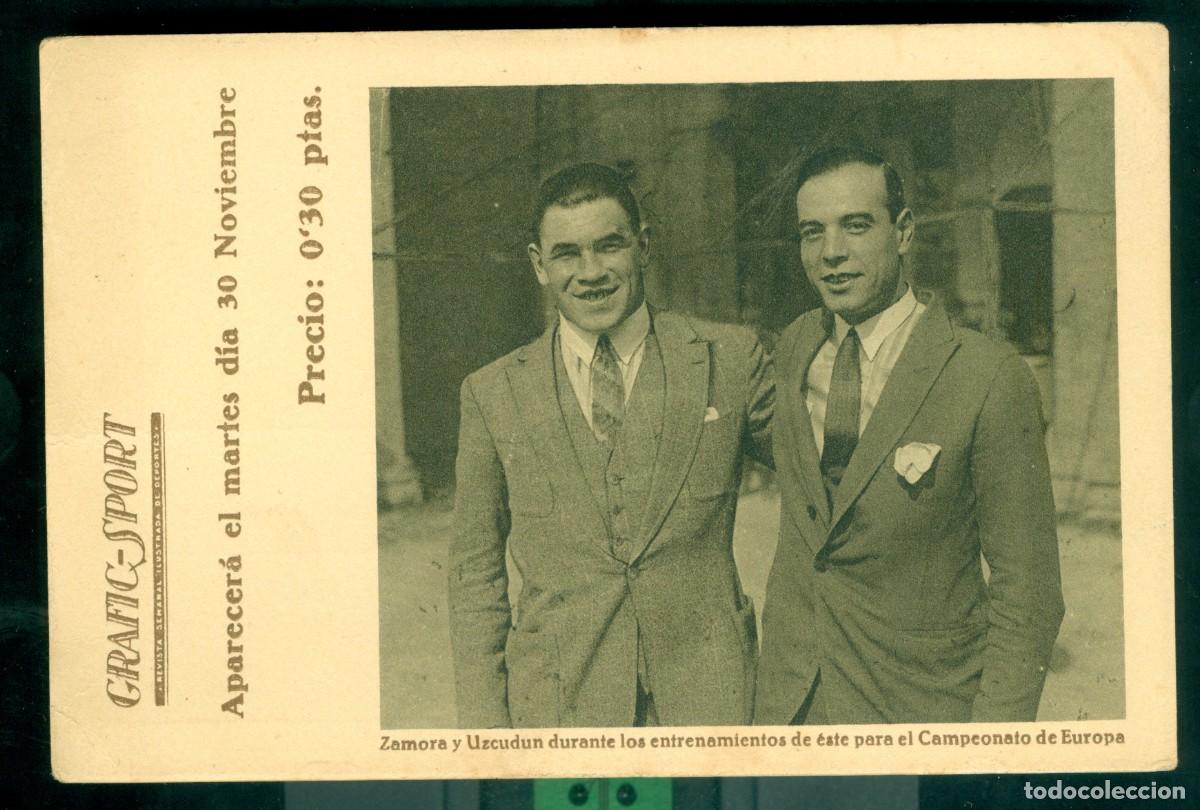 Coleccionismo deportivo: BOXEO - Uzcudun y Zamora - Postal Grafic-Sport