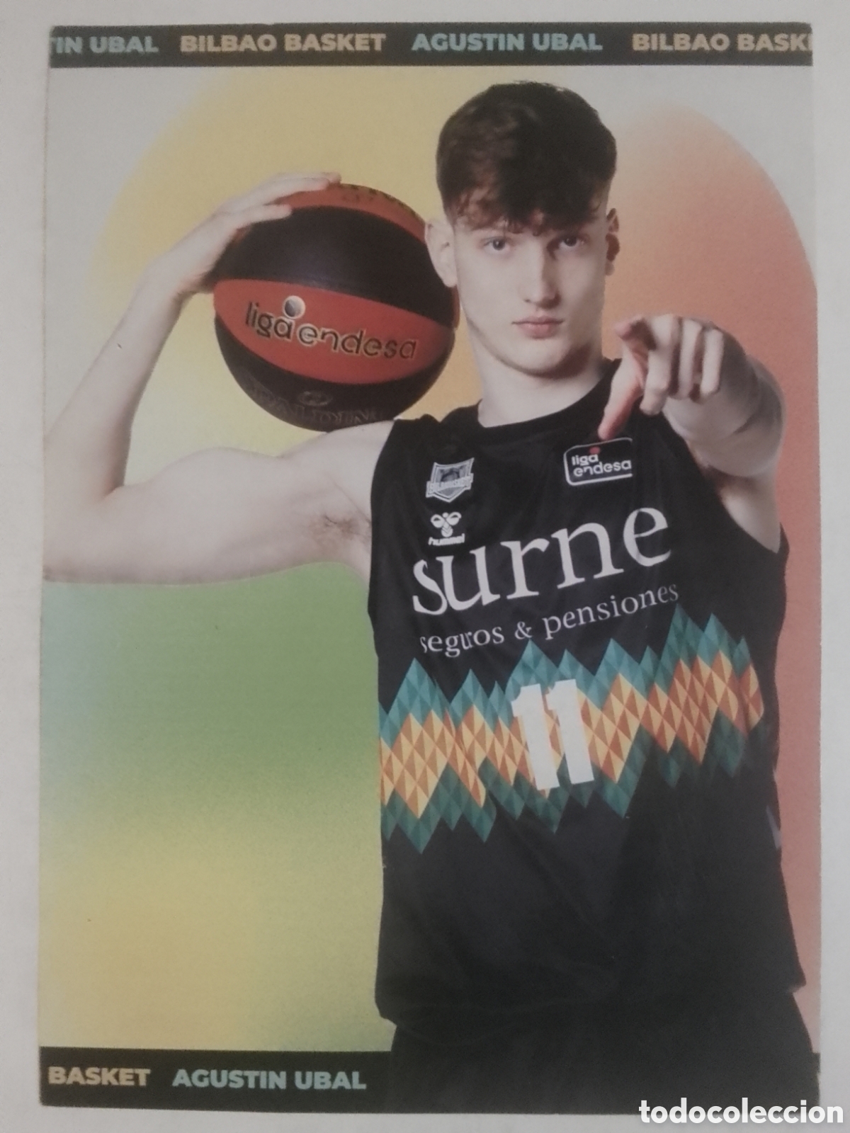 Coleccionismo deportivo: Postal Agust&iacute;n Ubal &bull; Bilbao Basket.