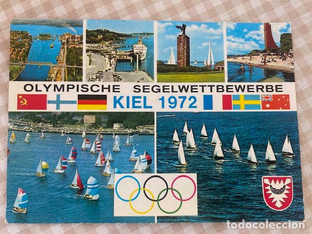 Coleccionismo deportivo: Juegos Olimpicos 1972. Sede de vela. Kiel. Postal circulada