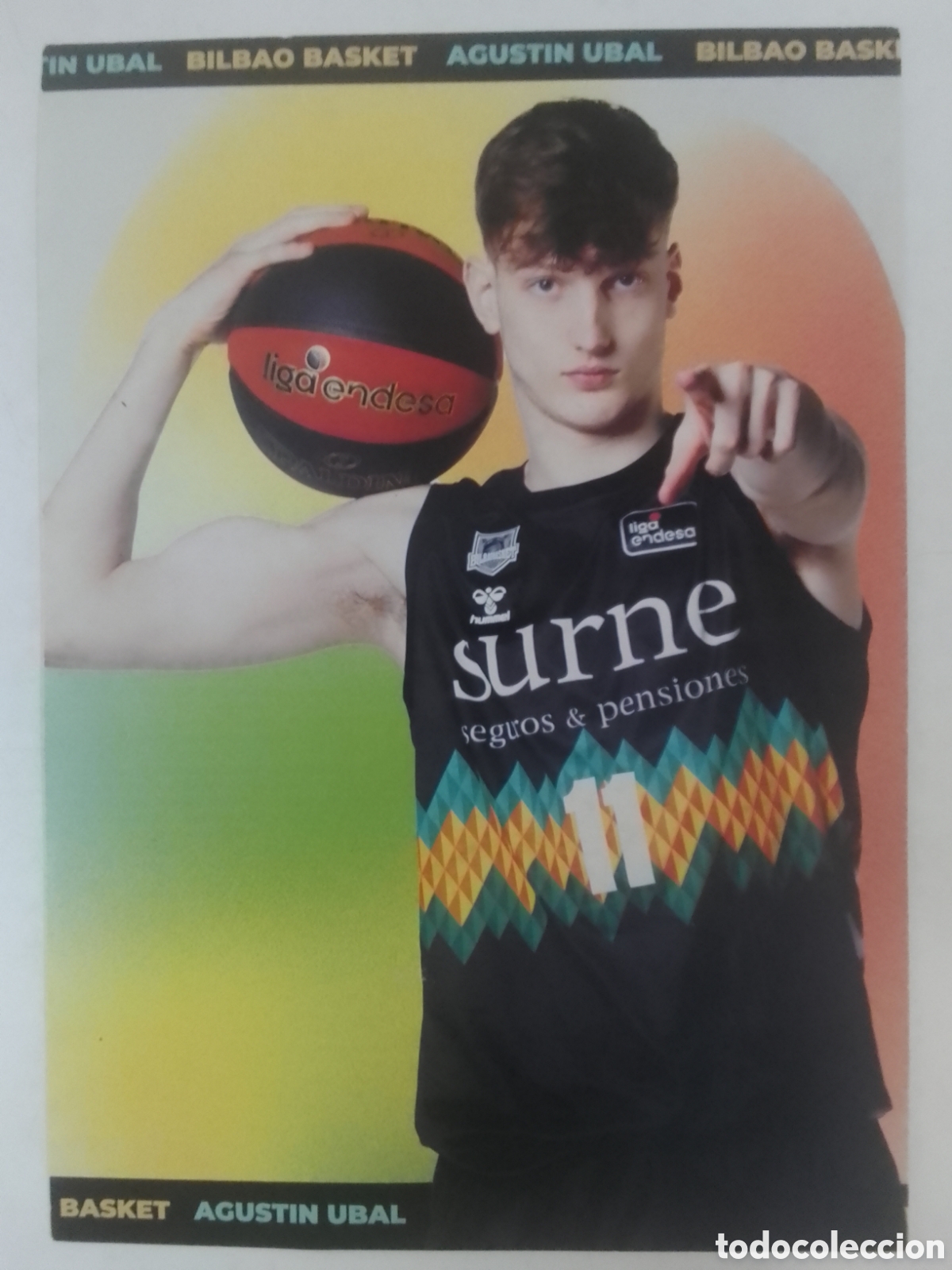 Coleccionismo deportivo: Postal Agust&iacute;n Ubal &bull; Bilbao Basket.