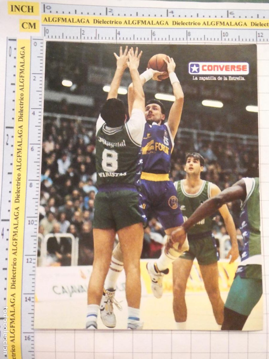 Coleccionismo deportivo: TARJETA DE BALONCESTO. PUBLICIDAD ZAPATILLAS CONVERSE VALDEMARAS HOMICIUS FORUM VALLADOLID 501