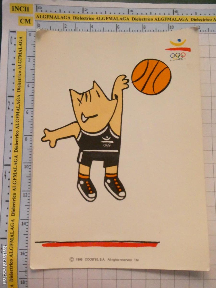 Coleccionismo deportivo: POSTAL DE BALONCESTO. COBI JUEGOS OL&Iacute;MPICOS BARCELONA 92 1992 502