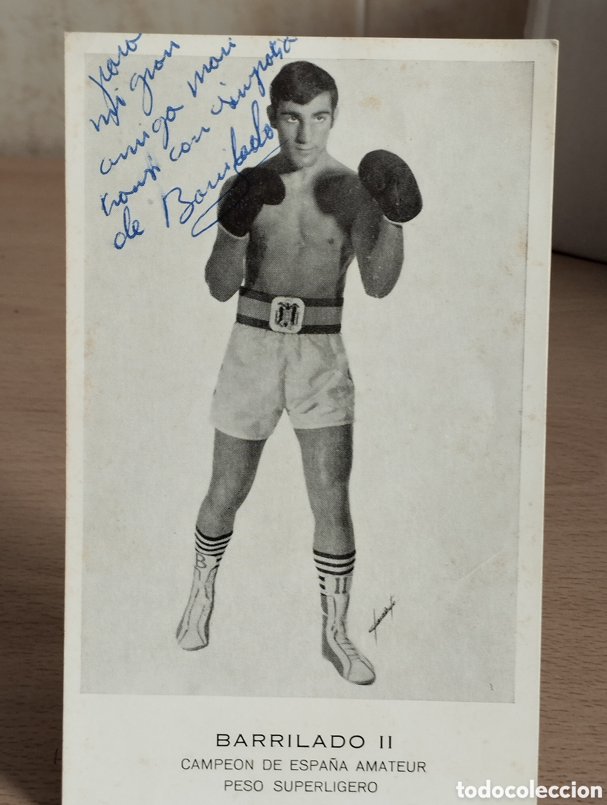 Coleccionismo deportivo: FOTO BOXEO ALMER&Iacute;A BARRILADO II CAMPE&Oacute;N ESPA&Ntilde;A, FORMADA