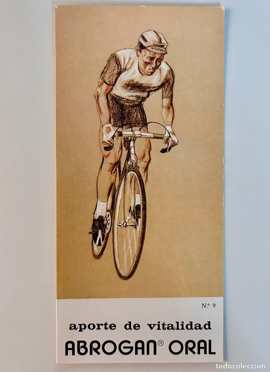 Sports collectibles: CICLISMO #9 SERIE ILUSTRACIONES DE DEPORTES - D&Iacute;PTICO PUBLICITARIO ABROGAN ORAL - MADE 1975