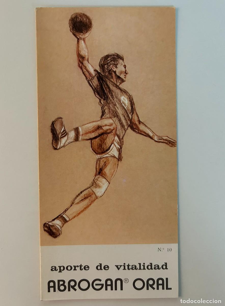 Sammelleidenschaft Sport: BALONMANO #10 SERIE ILUSTRACIONES DE DEPORTES - D&Iacute;PTICO PUBLICITARIO ABROGAN ORAL - MADE 1975