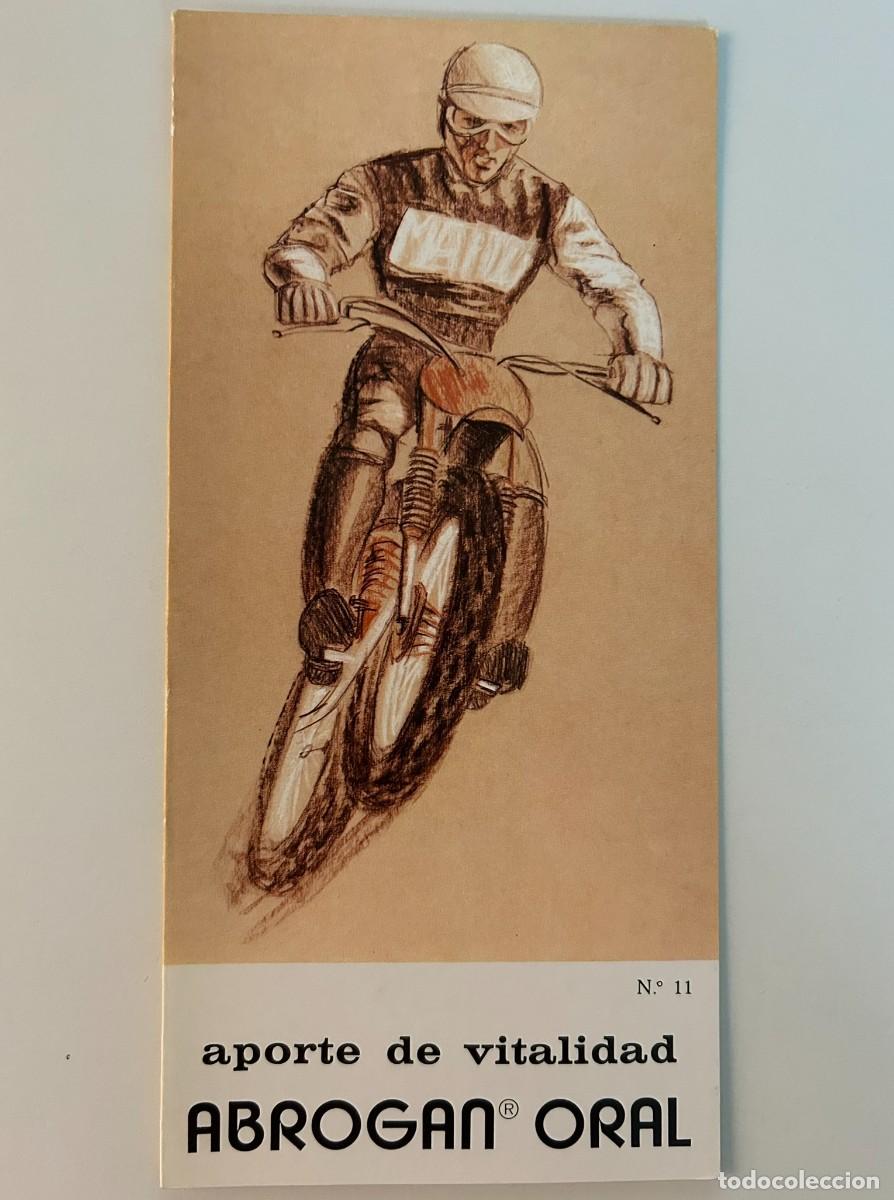 Sammelleidenschaft Sport: MOTO CROSS #11 SERIE ILUSTRACIONES DE DEPORTES - D&Iacute;PTICO PUBLICITARIO ABROGAN ORAL - MADE 1975