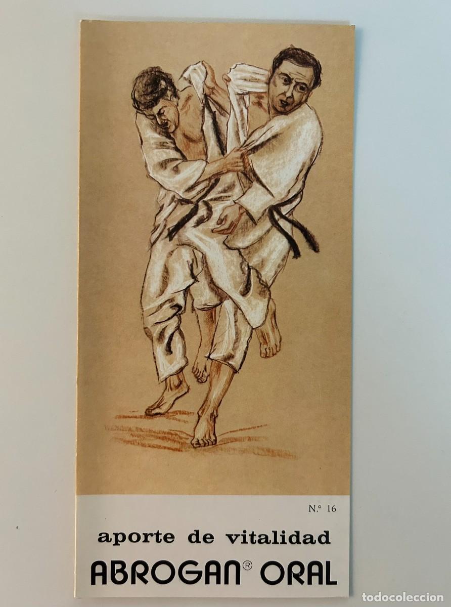 Sammelleidenschaft Sport: JUDO #16 SERIE ILUSTRACIONES DE DEPORTES - D&Iacute;PTICO PUBLICITARIO ABROGAN ORAL - MADE 1975