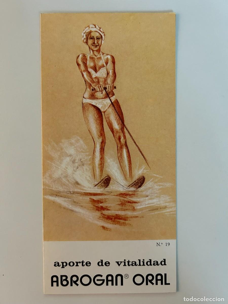 Sammelleidenschaft Sport: ESQU&Iacute; N&Aacute;UTICO #19 SERIE ILUSTRACIONES DE DEPORTES - D&Iacute;PTICO PUBLICITARIO ABROGAN ORAL - MADE 1975