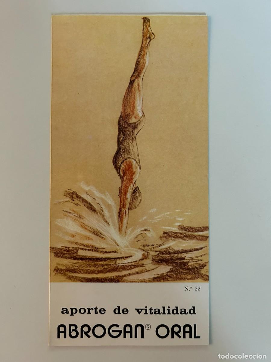 Sports collectibles: NATACI&Oacute;N SALTOS #22 SERIE ILUSTRACIONES DE DEPORTES - D&Iacute;PTICO PUBLICITARIO ABROGAN ORAL - MADE 1975