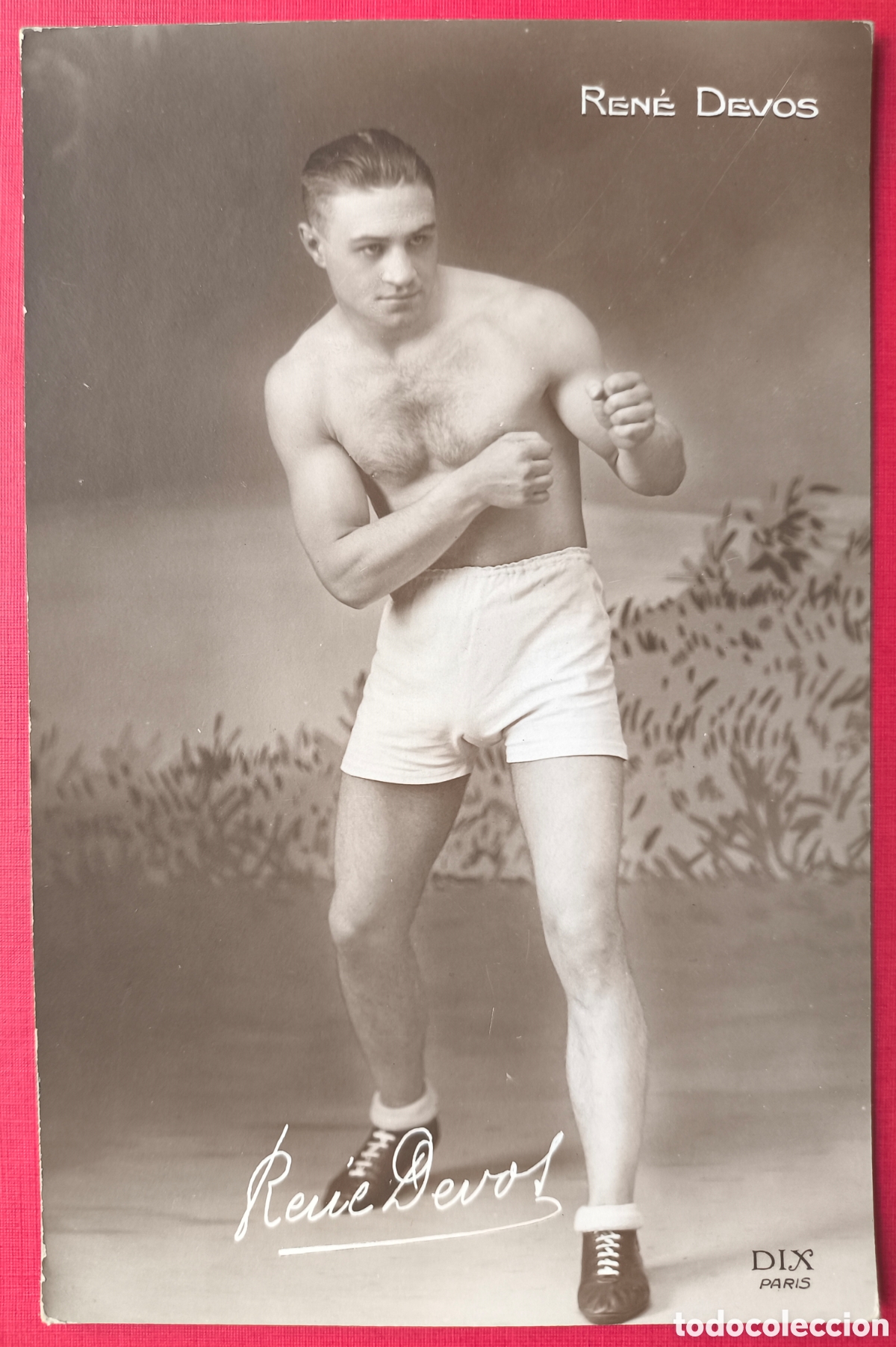 Coleccionismo deportivo: BOXEO PUGIL R&Eacute;NE DEVOS BOXEUR CPA CARTE POSTALE BELGIUM C. 1925
