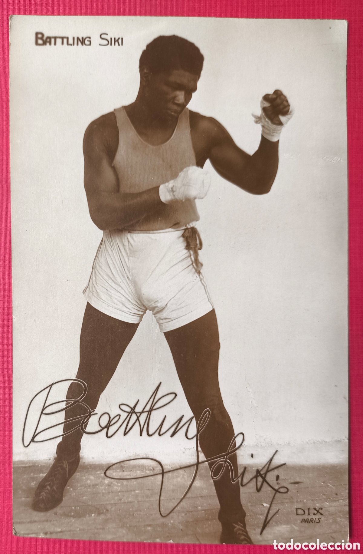 Coleccionismo deportivo: BOXEO PUGIL BATTLING SIKI AMADOU M'BARICK FALL BOXEUR CPA CARTE POSTALE SENEGAL C. 1925