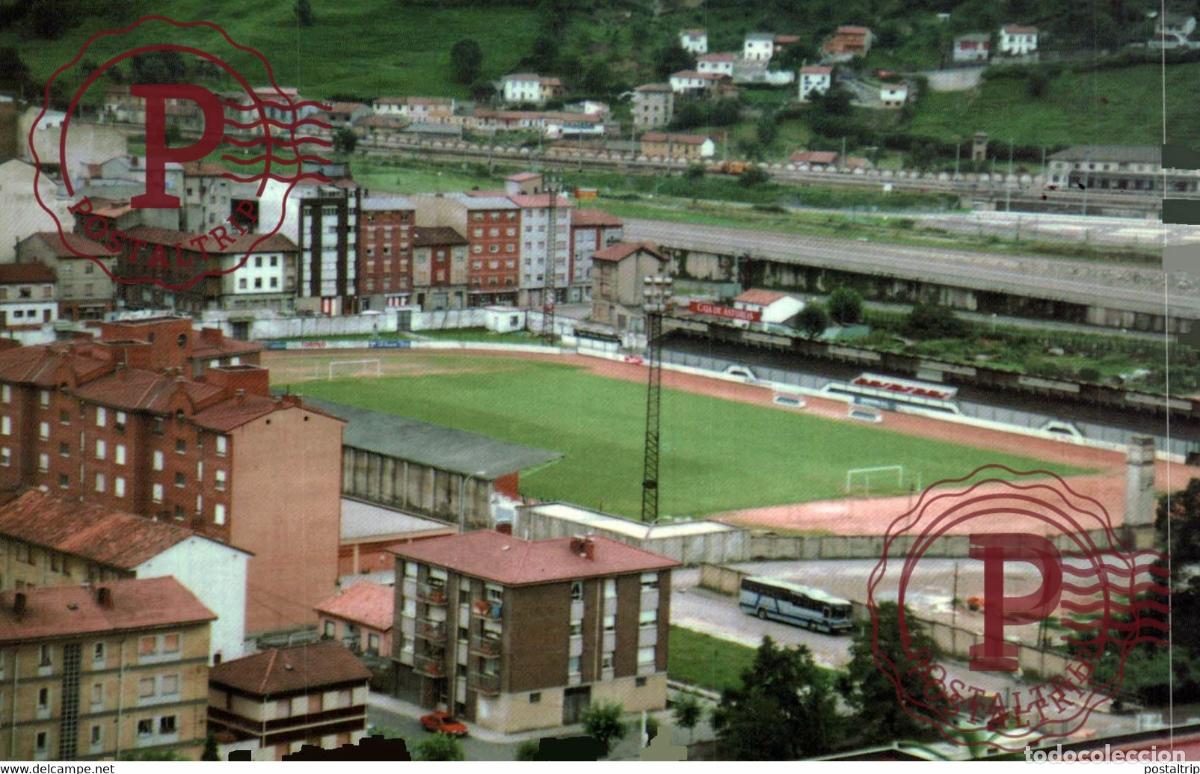Coleccionismo deportivo: MIERES ASTURIAS- CAUDAL DEPORTIVO C.F. ESPA&Ntilde;A F&Uacute;TBOL FOOTBALL STADIUM STADION ESTADIO ESTADE