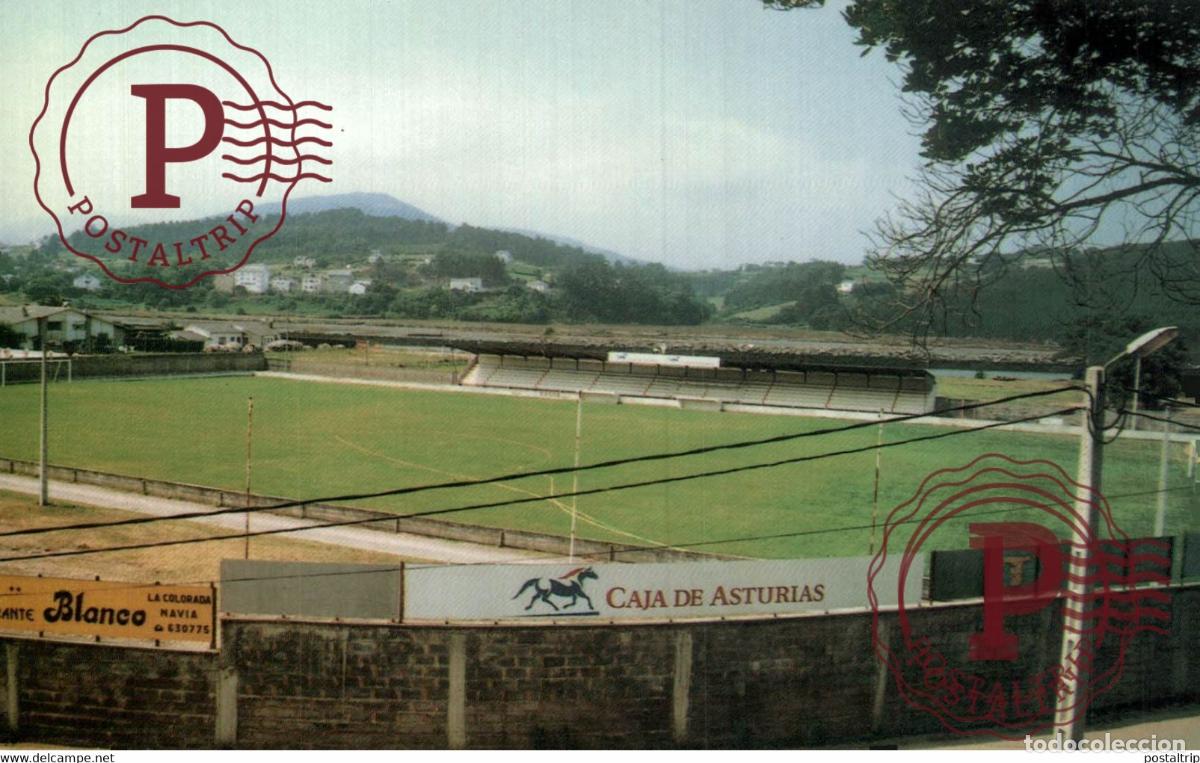 Coleccionismo deportivo: NAVIA ASTURIAS. EL PARDO, NAVIA C.F ESCENARIOS DEL FUTBOL ASTURIANO ESPA&Ntilde;A FOOTBALL STADIUM STADION