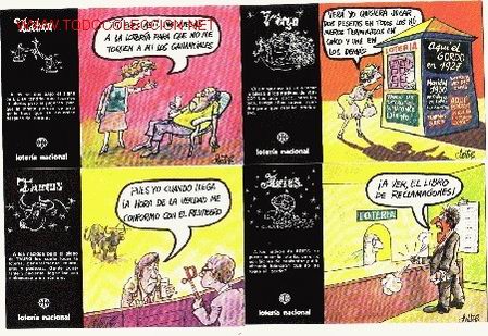 Postais: -60532 12 POSTALES HOROSCOPOS, DEL DIBUJANTE DATILE, CON CHISTES DEL ZODIACO