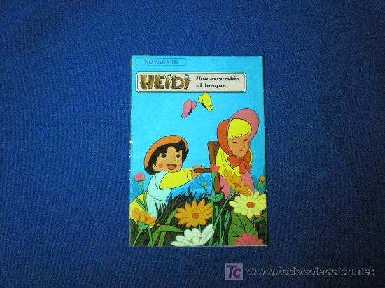 Postales: POSTAL CON CUENTO DE HEIDI - UNA EXCURSION AL BOSQUE - EDITORIAL MULHACEN 1975.