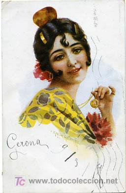 Cartes Postales: POSTAL ILUSTRADA , MUJER SEVILLANA ,   P12429