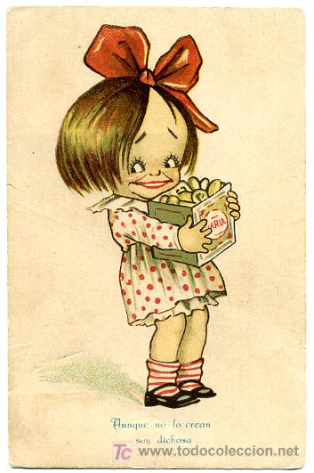Postkarten: NI&Ntilde;A, AUNQUE NO LO CREAN SOY DICHOSA,                 P18682
