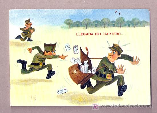 Postkarten: CARTERO LLEGA AL CUARTEL
