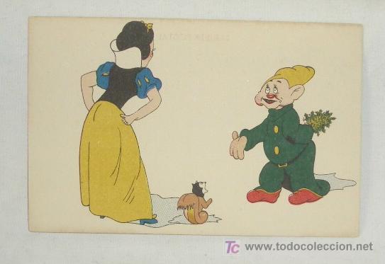 Postales: ANTIGUA POSTAL BLANCANIEVES,E.CUCHY,A&Ntilde;OS 30 &Oacute; 40
