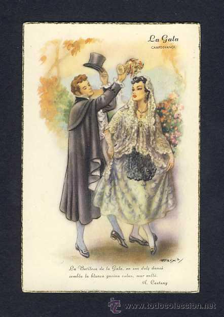 Postales: Postal ilustrada: Danza: La Gala de Campdevanol - Foto 1