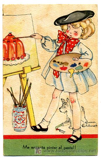 Postkarten: POSTAL ILUSTRADA POR MARIA CLARET, NI&Ntilde;OS  , P24137
