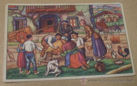 Postais: Postal estampas Vascas