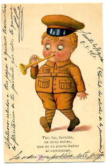 Cartoline: POSTAL  NI&Ntilde;O MILITAR ,    P23240