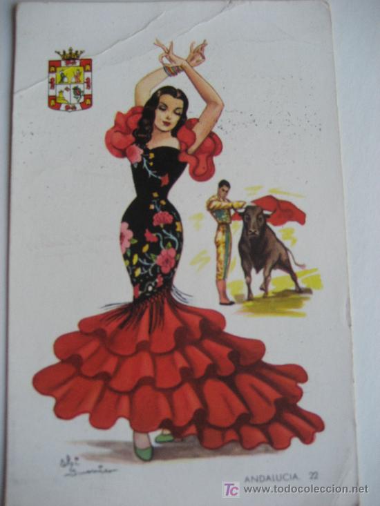 Postais: Andalucia, N&ordm; 22 . ED. Juan.J.Melero. Circulada 1961