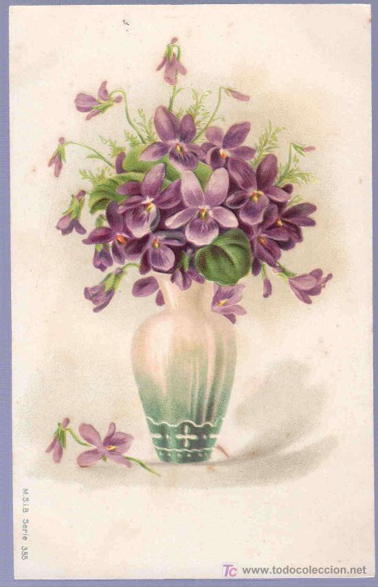 Postkarten: TARJETA POSTAL ANTIGUA DE FLORES. REVERSO NO DIVIDIDO
