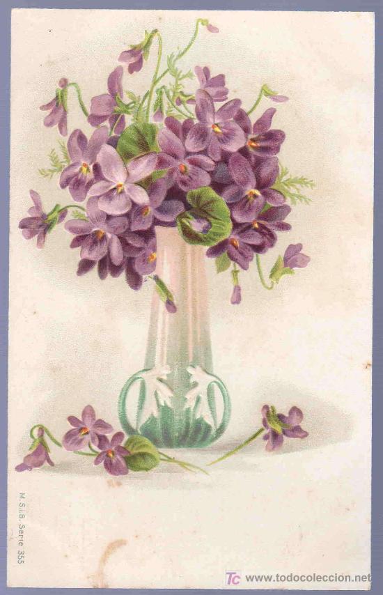Postkarten: TARJETA POSTAL ANTIGUA DE FLORES. REVERSO NO DIVIDIDO