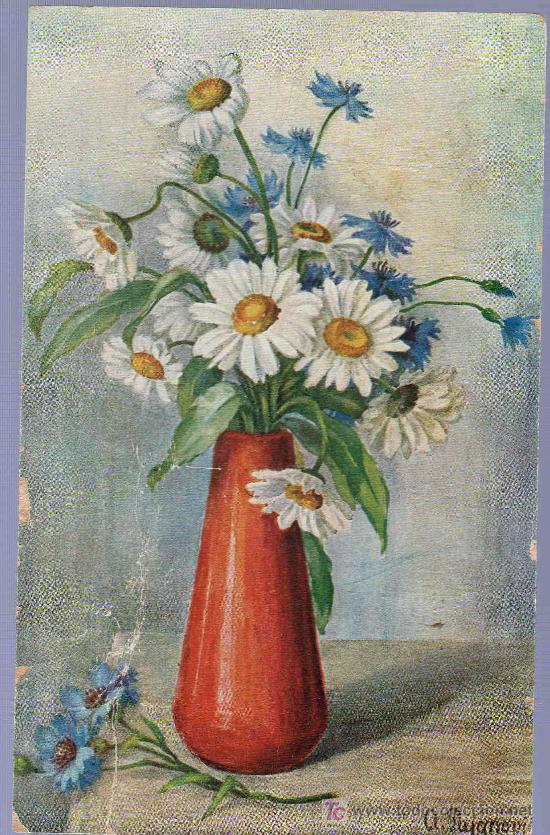 Postais: TARJETA POSTAL ANTIGUA DE FLORES.