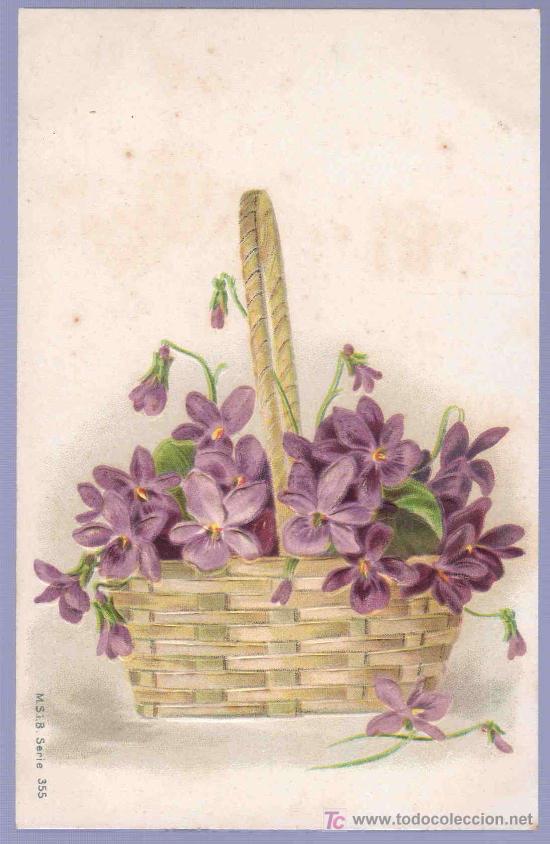 Postkarten: TARJETA POSTAL ANTIGUA DE FLORES. REVERSO NO DIVIDIDO