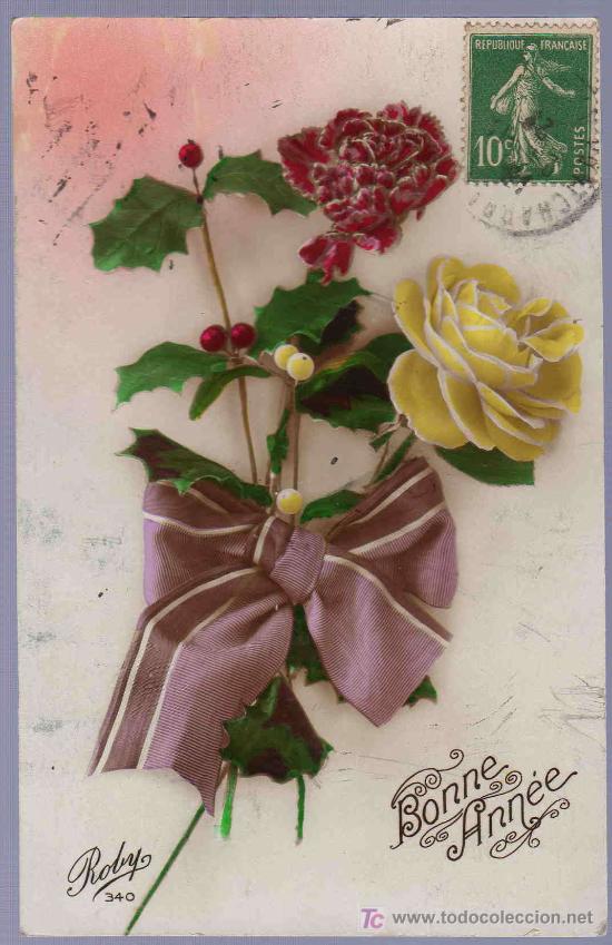 Cartoline: TARJETA POSTAL ANTIGUA DE FLORES.