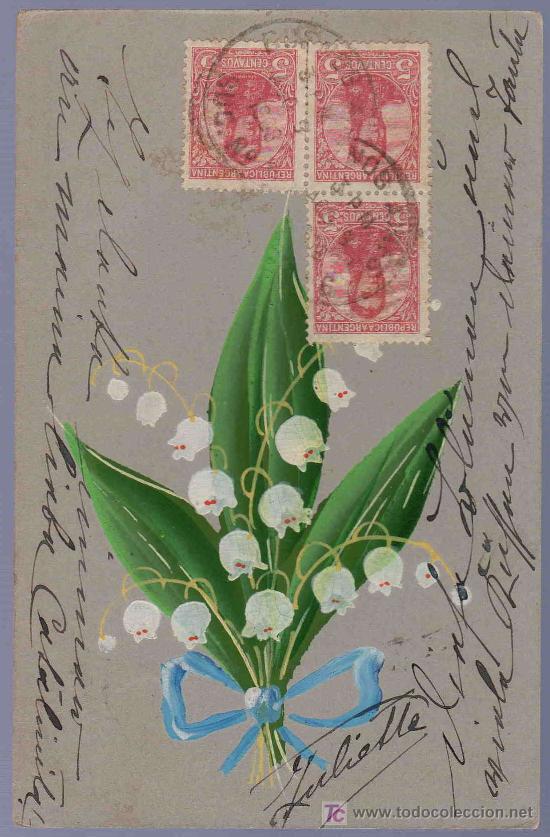 Cartoline: TARJETA POSTAL ANTIGUA DE FLORES.