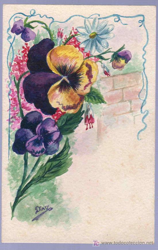 Postkarten: TARJETA POSTAL ANTIGUA DE FLORES.