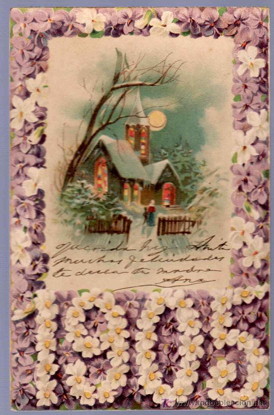 Postkarten: TARJETA POSTAL ANTIGUA DE FLORES. REVERSO NO DIVIDIDO
