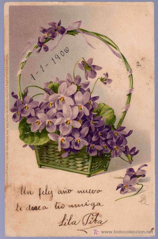 Postkarten: TARJETA POSTAL ANTIGUA DE FLORES. REVERSO NO DIVIDIDO
