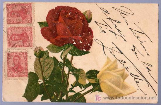 Postais: TARJETA POSTAL ANTIGUA DE FLORES.
