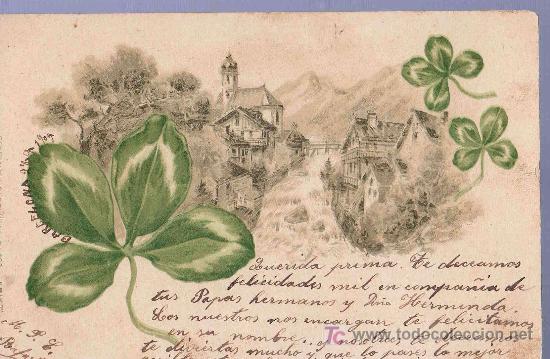 Postais: TARJETA POSTAL ANTIGUA DE FLORES. REVERSO NO DIVIDIDO