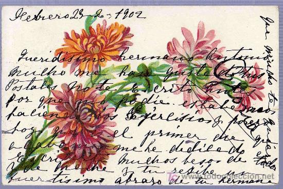 Postais: TARJETA POSTAL ANTIGUA DE FLORES. REVERSO NO DIVIDIDO