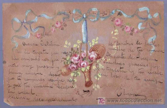 Postais: TARJETA POSTAL ANTIGUA DE FLORES. REVERSO NO DIVIDIDO