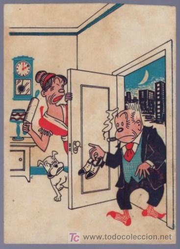 Postkarten: TARJETA POSTAL ANTIGUA HUMORISTICA. REVERSO NO DIVIDIDO.