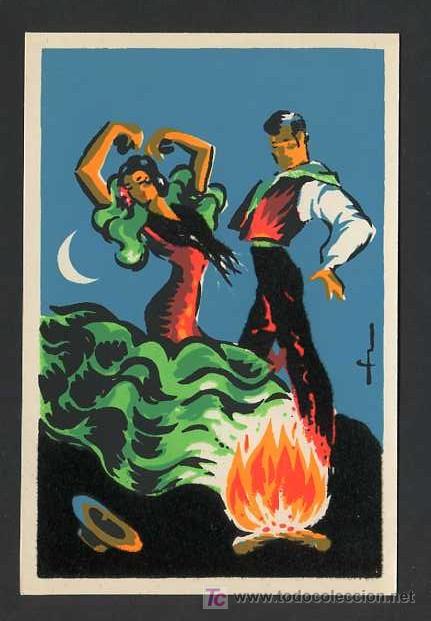 Postales: *Bailes Flamencos* Lote 6 TP Edc. Exclusivas Serigrafia Marti Arxer. Nuevas.