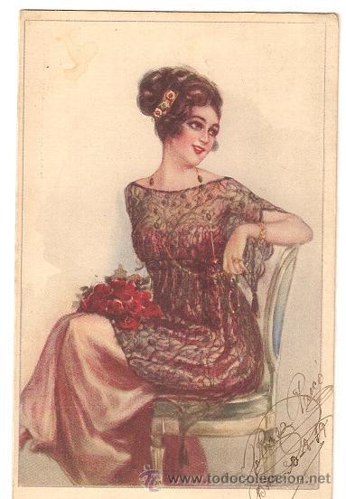 Postais: 6055- PRECIOSA Y ANTIGUA POSTAL N&ordm; 948-1 - CIRCULADA EN 1919 - PROPIEDAD ART&Iacute;STICA RESERVADA