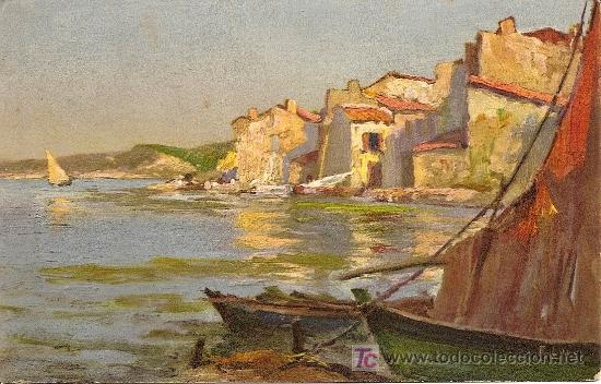 Postkarten: ANTIGUA ILUSTRACION-VUE SUR MARTIGUES ET L'ETANG DE BERRE (1936)