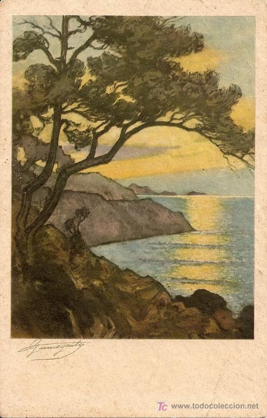 Postkarten: ANTIGUA POSTAL-PAISAJE FIRMADO GUMEGAULY