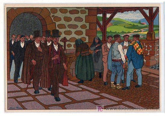 Cartes Postales: TARJETA POSTAL DE POSTALES VASCAS N&ordm; 2. DIBUJOS DE JOSE ARRUE. EDICIONES ARTE LABORDE Y LABAYEN