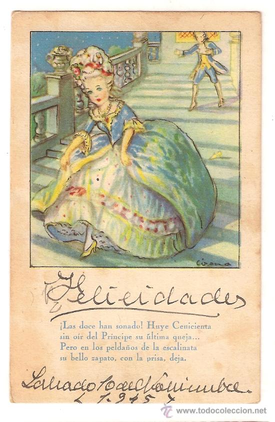 Postais: 5525- LA CENICIENTA- ILUSTRADA POR GIRONA- EDICIONES DE ARTE- EDIT ARTIGAS SERIE 59 (DATA 1945)